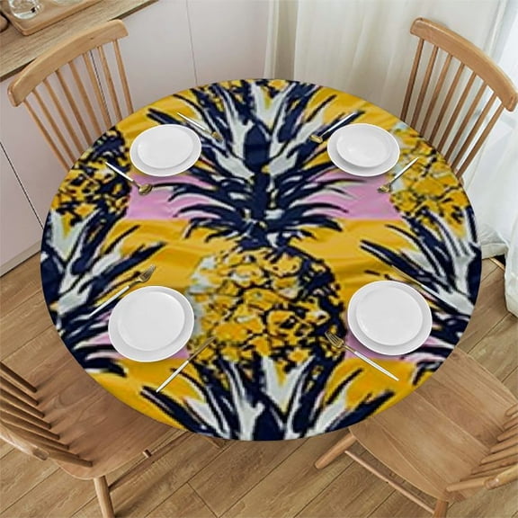 HAOXIT Geometric Tablecloth, Colorful Triangle Geometric Pyramid Forms Modern Patterns Art Urban Home, Round Table Cover for Dining Room Kitchen Decor
