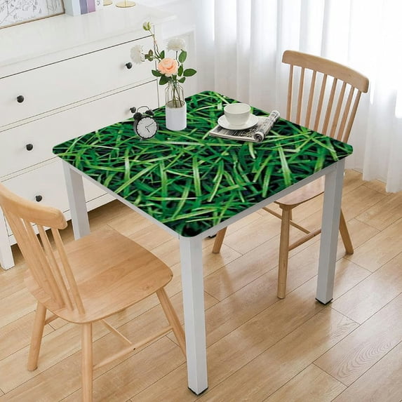 HAOXIT , Grass Print Table Covers,Table Cloth for Birthday Sports Theme Parties Decorations Supplies 52*52