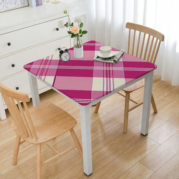 HAOXIT Grid Table Cloths Striped Tablecloths Decoration Polyester for Party 44''x44''
