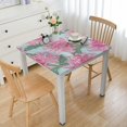 thumbnail image 1 of HAOXIT  Gulbahar White Pink Spring Summer Square  Tablecloth, Block Print Table Cloth for Dining, Weddings, Outdoors, Parties, Grand Millenial Home Decor 40*40, 1 of 7