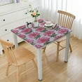 thumbnail image 1 of HAOXIT  Gulbahar White Pink  Spring Summer Square Tablecloth, Handblock Print Floral Table Cloth for Kitchen Dining Linen I Weddings, Outdoors, Easter 40*40, 1 of 8