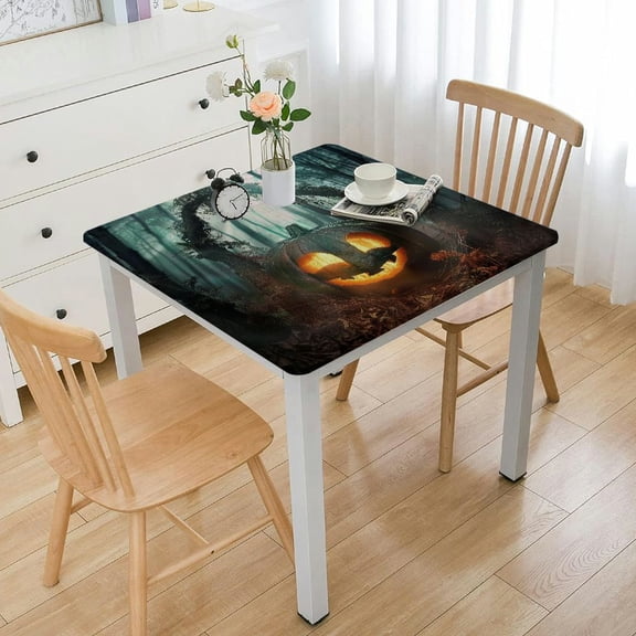 HAOXIT Halloween Tablecloth, of Halloween Pumpkin Mystic Twilight , Dining Room Kitchen Rectangular Table Cover 44''x44''