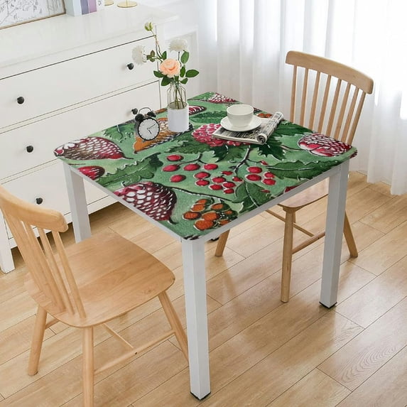 HAOXIT , Handblock Print Floral Table Cloth for Kitchen Dining Linen I Parties, Weddings, , Spring Summer Decor white