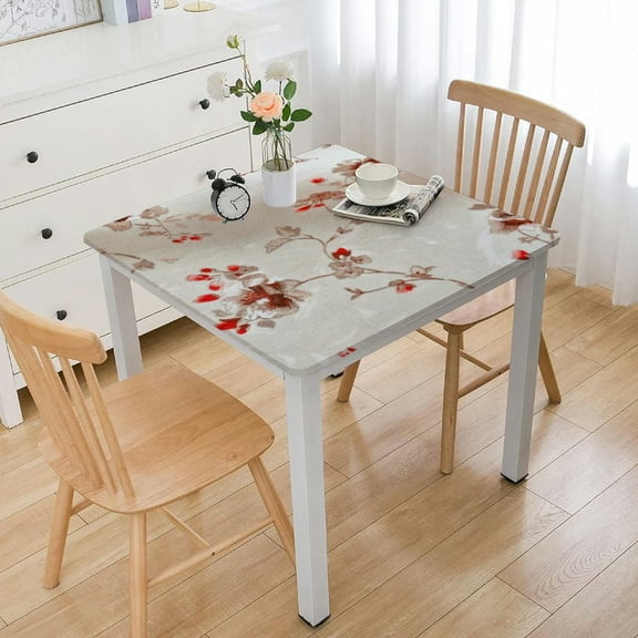 HAOXIT Tablecloth Waterproof Oilproof, Wipeable, Stain-Resistant Table Cloth Rectangle or Square Square Table Cover for Outdoor Or Indoor 44''x44''