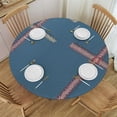 thumbnail image 1 of HAOXIT Heavy Weight Tablecloth Plaid Round Table Cloth for Kitchen Dining Room Tabletop Decoration,Round 38-42, 1 of 8