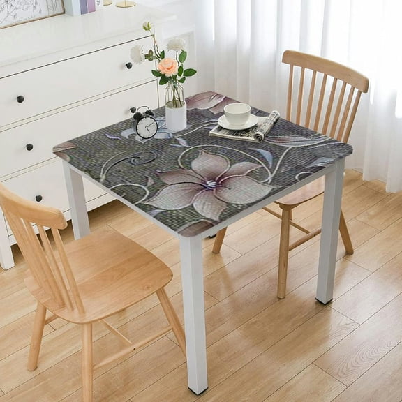 HAOXIT Heavy Weight Tablecloth Waterproof Oil-Proof Table Cloth Stain-Resistant Easy Care Square Table Cover for Indoor and Outdoor 36*36