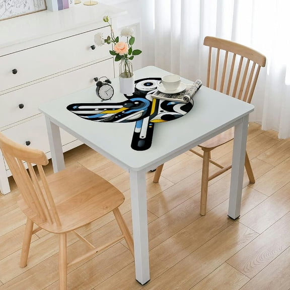 HAOXIT Home Decor Cute Animal Bird with Neck Doodle Brush Table Covers Polyester Rectangular s Kitchen White