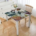 thumbnail image 1 of HAOXIT Home Fashions Harvest Leaves Water- and Stain-Resistant Vinyl Tablecloth with Flannel Backing 52*52, 1 of 8