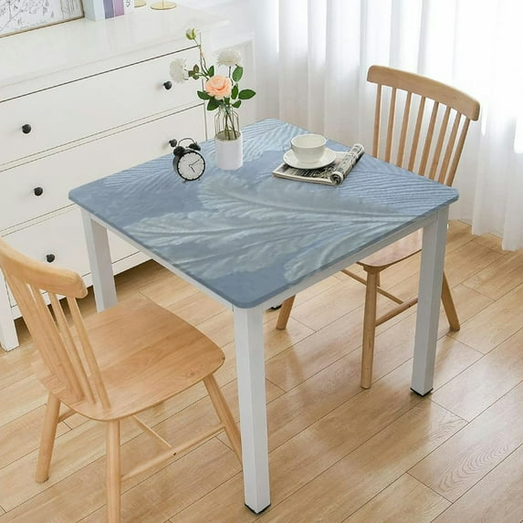 HAOXIT Home Fashions - Water- and Stain-Resistant Vinyl Tablecloth with Flannel Backing 46*46