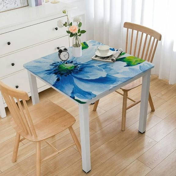 HAOXIT Indoor Outdoor Tabletop for Spring Summer Decorations, Picnics and Dinner Parties - Stain and Water Resistant, , Tablecloth, Square 52*52