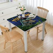 HAOXIT Kiing of The Jungle Square Tablecloth Washable Polyester Table Cloth for Square Tables Waterproof Wrinkle Free Stain Resistant Table Cover for Kitchen Dining Room 36*36