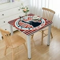 thumbnail image 1 of HAOXIT Labor Day Tablecloth Party Decorations, USA Flag Printed Cotton Table Cover, Star Stripe Square Table Cover Décor, for Veterans Day Home 60''x60'', 1 of 7