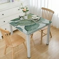thumbnail image 1 of HAOXIT  Leaf Spring Square  Tablecloth Rustic Teal Watercolor Sage Green Tablecloth Waterproof Fabric Farmhouse Table Cloth Decorative for Picnic Party Holiday Home 46*46, 1 of 8