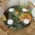 thumbnail image 1 of HAOXIT Leaves Green Tropical Plant Round Tablecloth Heavy Table Cloth Fabric Table Cover for Kitchen Dining Room Party Home Decor 38-42, 1 of 8