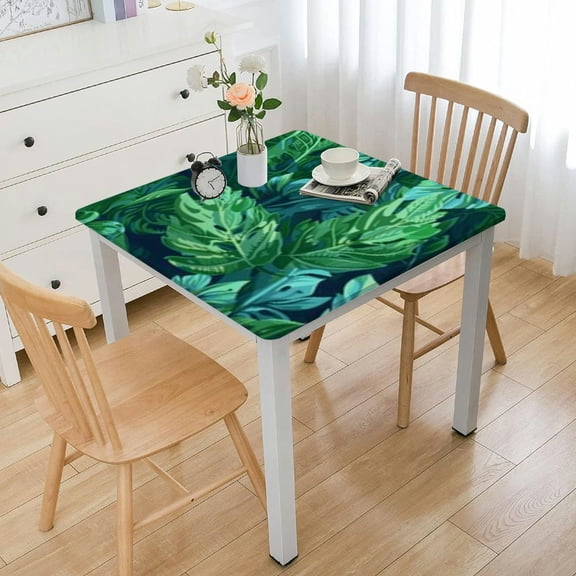 HAOXIT Leaves Leaf Summer Waterproof Picnic Party Rectangle Table Cloth Cover Decorations Fabric Rectangle Tablecloth Home Dining Room Kitchen Decor 36*36