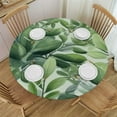 thumbnail image 1 of HAOXIT Light Green Leaf Round Tablecloth - Leaves Print Table Cloths Botanical Foliage Table Cover Decorative for Picnic Party Holiday Home 38-42, 1 of 8