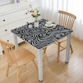 thumbnail image 1 of HAOXIT Line Square Wipeable Table Cloth Cover Table Pad Cover for Dining Room Fitted Table 48''x48'', 1 of 7