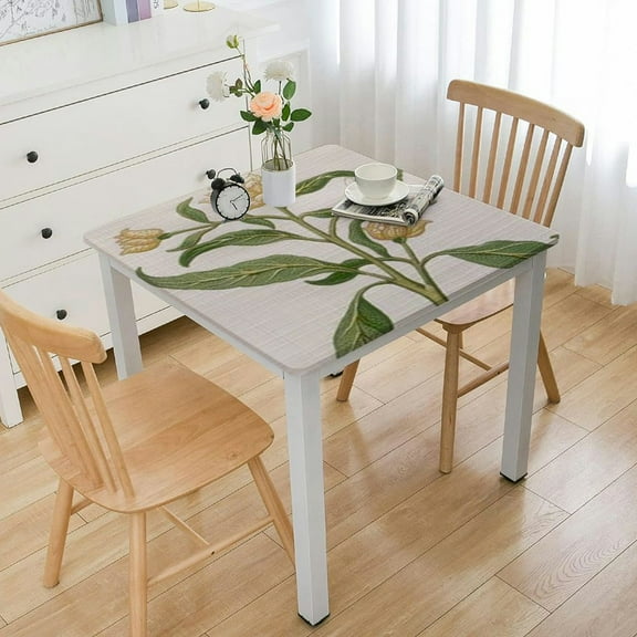 HAOXIT  Linen Floral Tablecloth,Decorative Thick French Table Cloth Rectangle Square for Kitchen Dining  36*36