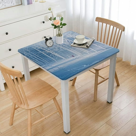 HAOXIT Linen Rectangle Dry Branches Table Cloth Washable Dust-Proof Table Cover for Dining//Parties/Weddings/ 60''x60''