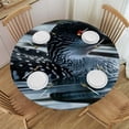 thumbnail image 1 of HAOXIT Loon Birds Round Decorative Tablecloth, Table, Coffee Table Tablecloth 46-50, 1 of 8