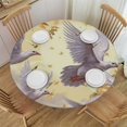 thumbnail image 1 of HAOXIT Lucky Pigeon Elastic Edged Round Fitted Table Cloth Cover, Round Tablecloth, Home Decorative Tablecloth for Indoor Outdoor Kitchen Party 42-46, 1 of 8