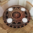 thumbnail image 1 of HAOXIT Mandala Tablecloth, Enclosing Eastern Egyptian Folkloric Culture Pattern, Dining Room Kitchen Round Table Cover, 1 of 1