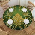 thumbnail image 1 of HAOXIT Mandala Tablecloth, Frame Lotus Shade Hearts and Dots, Round Table Cover for Dining Room Kitchen Decor, 1 of 8