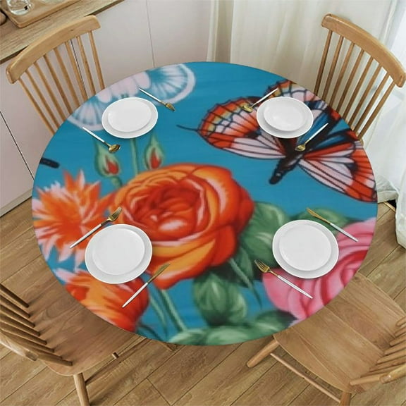HAOXIT Mexican Oilcloth Tablecloth - Round Tablecloths | Outdoor Tablecloth | Round Tablecloth | Waterproof cover | Hules 31-35
