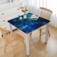 thumbnail image 1 of HAOXIT Misty Forest Galaxy Blue Waterproof Square Table Cloth Cover Decorations Fabric 60 Inch Square Tablecloth for Home Dining Room Kitchen Decor 52*52, 1 of 7
