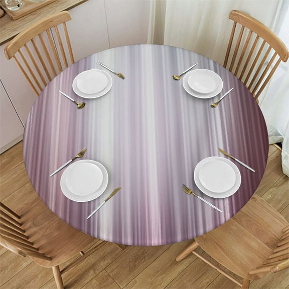 HAOXIT Moroccan Tablecloth, Inspired Mix of Moroccan Tiles in Modern Shades Artwork Print, Round Table Cover for Dining Room Kitchen Decor