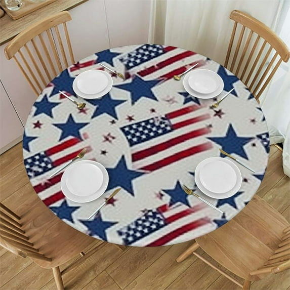 HAOXIT National Flag Table Cloth Modern Creative Round Tablecloth for Dining Room, Party, Banquet 31-35