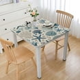thumbnail image 1 of HAOXIT Nautical Coastal Rectangle Tablecloth Beach Ocean Print Table Cloth Stain Resistant Table Cover for Kitchen Dining Room and White, 1 of 7