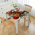 thumbnail image 1 of HAOXIT - Oilcloth Table Cloth - Wipeable Tablecloths for - Non-Fading Table Cover with Better Than Backing - Crysanthemums (Rectangle) 54''x54'', 1 of 7