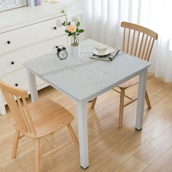 HAOXIT Oilcloth Tablecloth Rectangle Spillproof Wipeable Stainproof Waterproof Tablecloths for ,Christmas,Banquet Kitchen Dining Tablecloth - Ivory White Tree white