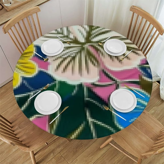 HAOXIT Oilcloth Tablecloth - Tablecloths | Outdoor Tablecloth | Tablecloth | | Hules para Mesa Round 31-35