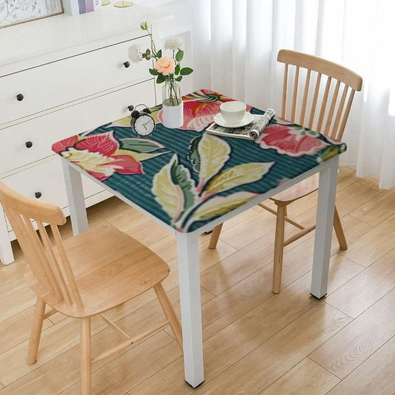 HAOXIT Original Design Table Cloth for Rectangle Table Wipeable Polyester Fabric Table Cover Kitchen Decorations Parties Washable 46*46