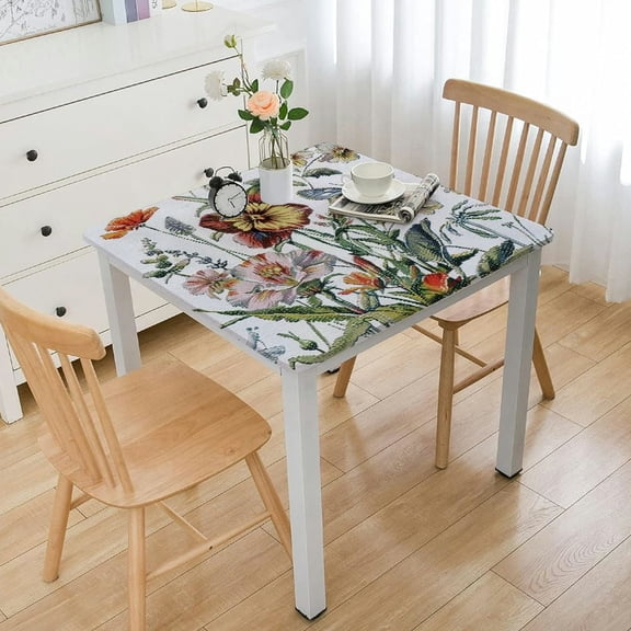 HAOXIT Table Cover Reusable Oilcloth Tablecloths Waterproof  Wipeable Card Table Cloth Small Square Tablecloth for Bistro Table  40*40