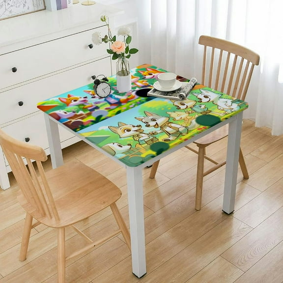 HAOXIT  Party Supplies Tablecloths for Rectangle Tables  Themed Birthday Party Table Cloths  and Bingo Game Party  Cartoon Elements Decor Party Supplies 44''x44''