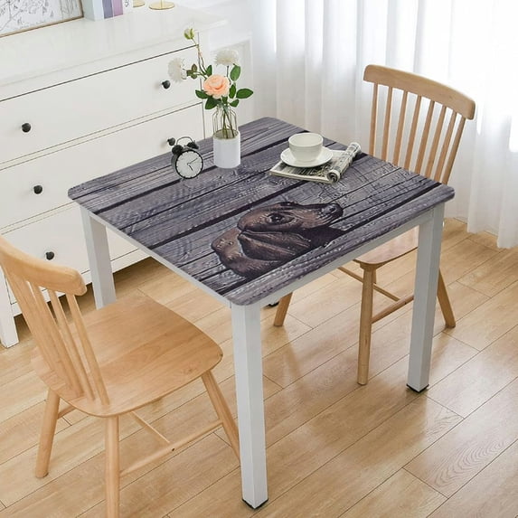 HAOXIT Picnic Tablecloth Indoor Outdoor Cotton Fabric Dining Table Cover, 40*40