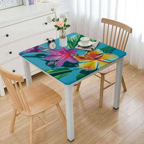 HAOXIT Pineapple Tablecloths Polyester Table Cloth for Kitchen Dinning Table Washable Tropical Table Cover for Parties Wedding Picnic 36*36