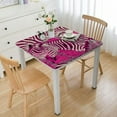 thumbnail image 1 of HAOXIT  Pink Zebra Print Animal Table Cloth Square Tablecloth Anti Wrinkle Table Cover for Dining Kitchen Parties 44''x44'', 1 of 7