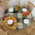 thumbnail image 1 of HAOXIT Pumpkin Round Tablecloth - Fall Farmhouse Table Cloth Thanksgiving Table Cover for Holiday Home 46-50, 1 of 8