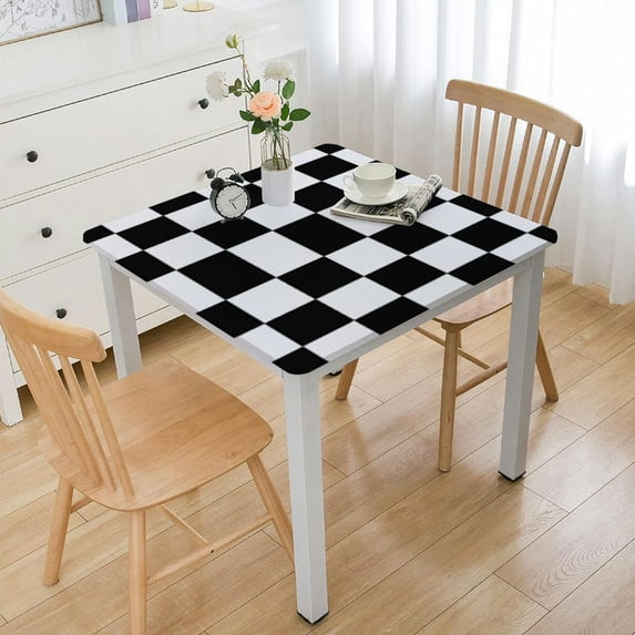 HAOXIT Racing Car Square Tablecloths Car Theme Square Party Tablecloths Black Table Covers Rectangular Tablecloth for Boys Birthday Home Decor 40*40