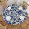 thumbnail image 1 of HAOXIT  Rajasthan Block Print Round Tablecloth  for Kitchen Dining Tabletop Decoration 38-42, 1 of 8