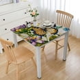 thumbnail image 1 of HAOXIT  Rectangle Fabric Tablecloth, Botanical Blossoms, Vibrant Spring Floral and Butterfly Fabric Table Cloth 36*36, 1 of 8