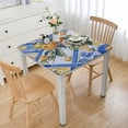 thumbnail image 1 of HAOXIT  Rectangle Printed Fabric Tablecloth, Elastic Fitted Table Cloth for Square Table, Washable Polyester Table Cover for Outdoor, Picnic, Camping and Indoor 36*36, 1 of 8