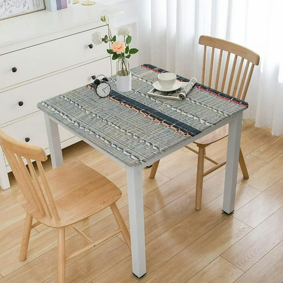 HAOXIT Rectangle Table Cloth, Polyester ,Washable Table Cloths with ,Decorative Square Table Cover for Kitchen, 40*40