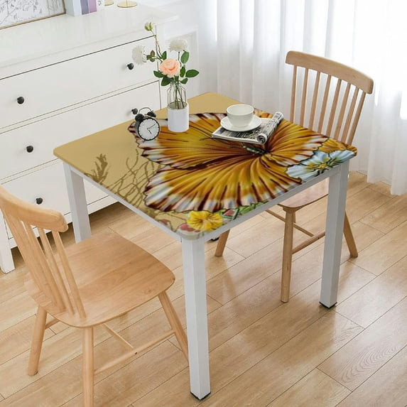 HAOXIT Rectangle Table Cloth Waterproof Durable Fabric Table Cover for Kitchen Dining Room Home Decorations 46*46