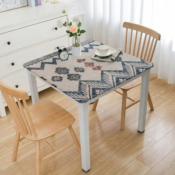 HAOXIT Rectangle Tablecloth Farmhouse Tablecloth Decorative Fabric Table Cloth for Kitchen Dining Tablecloth for Square Table, Grey Tablecloth 36*36