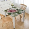 thumbnail image 1 of HAOXIT Rectangle Tablecloth Flower Table Cloth Table Cover Waterproof for Dinner Kitchen Picnic, Pink 40*40, 1 of 8